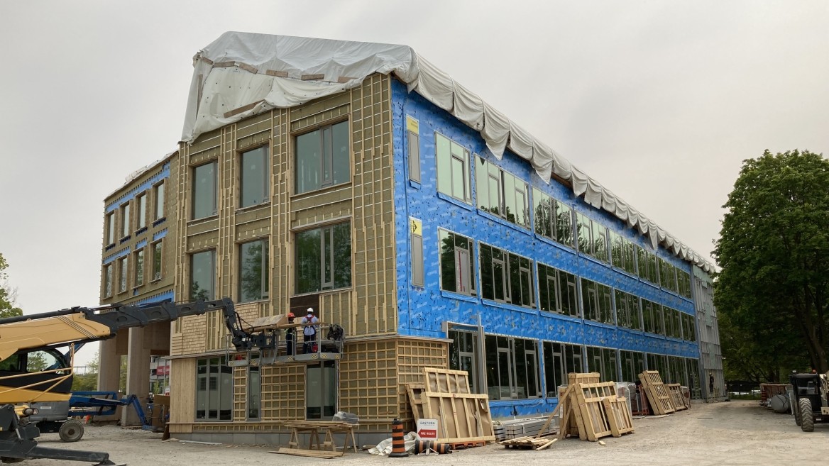 Work in progress at the new Toronto and Region Conservation Authority (TRCA) Headquarters
